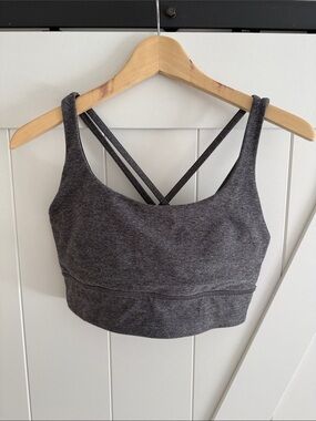 lululemon athletica Charcoal Gray Energy Sports Bra